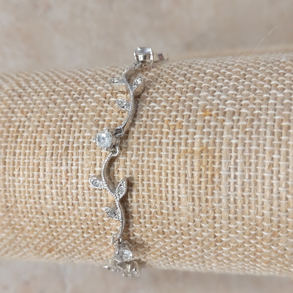 3 for $30 Fashion Jewelry Bracelet Floral Themed Gemstone Leaves Flowers Silver